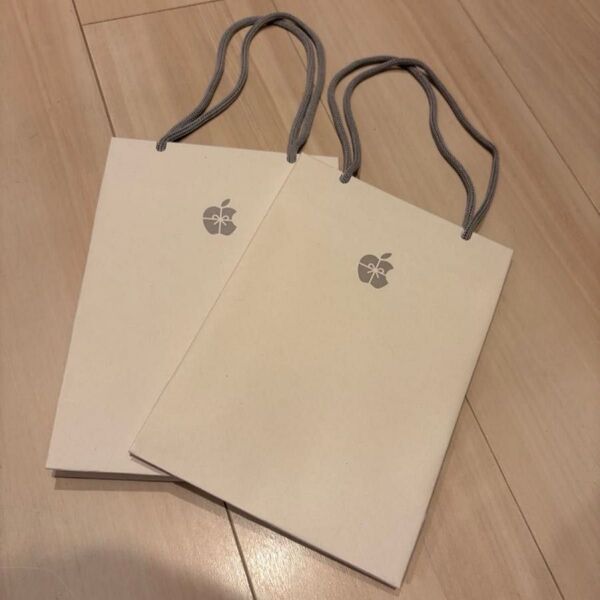 アップル 紙袋 手提袋 ショップ袋 ショッパー 2枚 小サイズ Apple Store