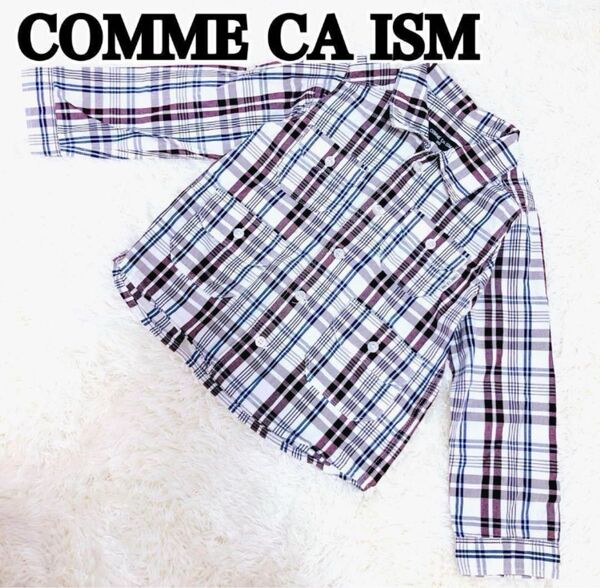 COMME CA ISM コムサイズム 90㎝ ポロシャツ シャツ チェック