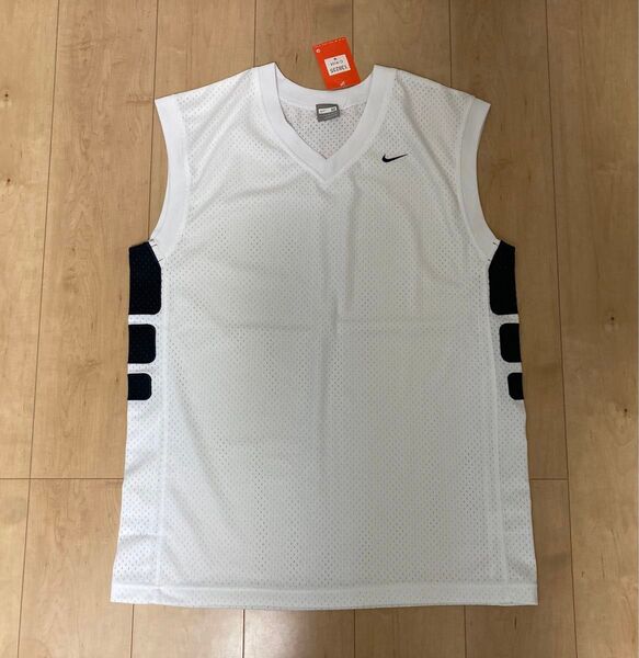 NIKE ナイキ バスケ ユニフォーム ゲームシャツ ノースリーブ タンクトップ ホワイト×ネイビー Mサイズ 新品タグ付き