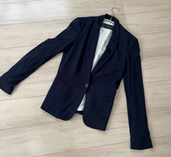 ZARA テーラードジャケット ネイビー