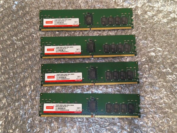64GB innodisk PC4-2666V ECC RDIMM REG DDR4 16GB 4枚 サーバー 動作確認済み