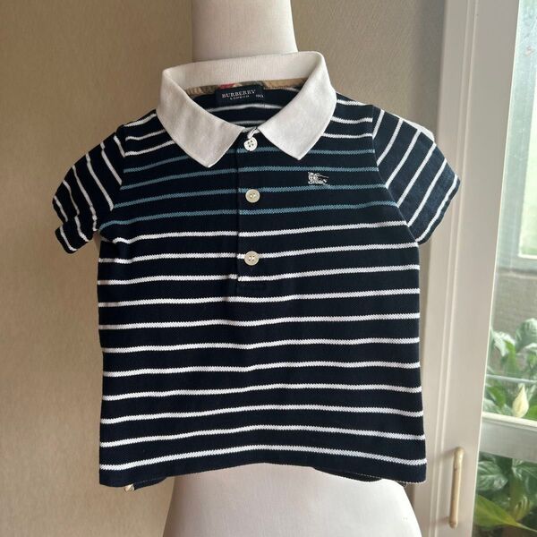 BURBERRY LONDON ボーダー柄ポロシャツ 90