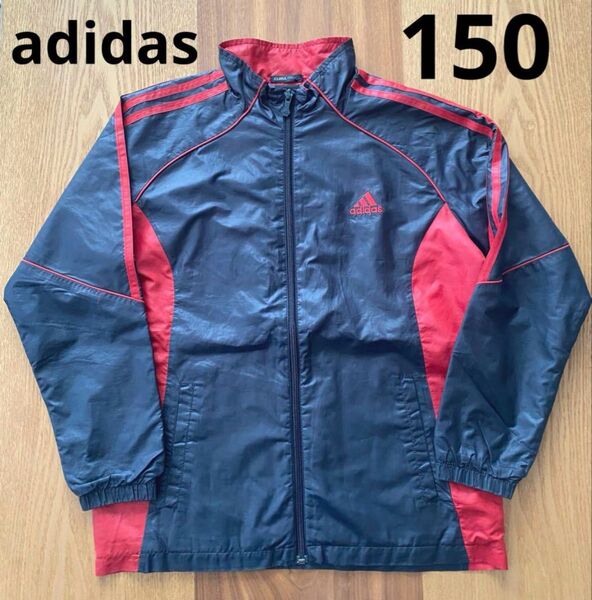 adidas ウインドブレーカー ナイロンジャンパー ブラック 150cm