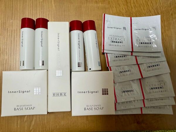 インナーシグナル リジュブネイトエキス 30ml サンプル 0.8ml 14包 ソープ2個 クレンジングオイル4本