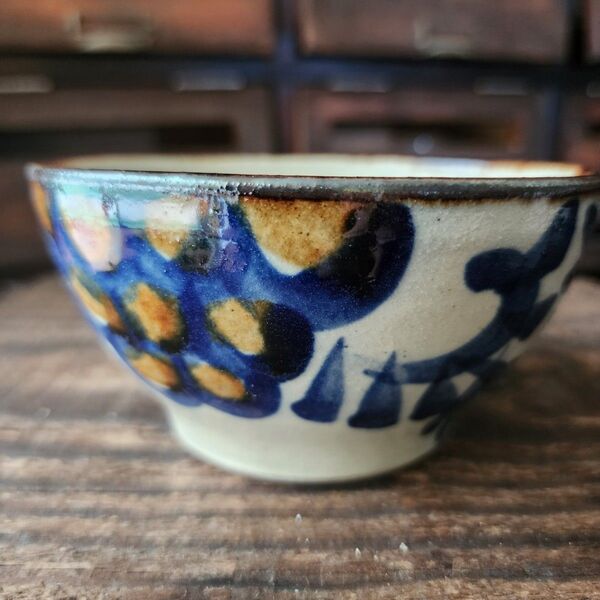 No.121 新品 やちむん 4寸深鉢 どんぶり鉢 カフェオレボール