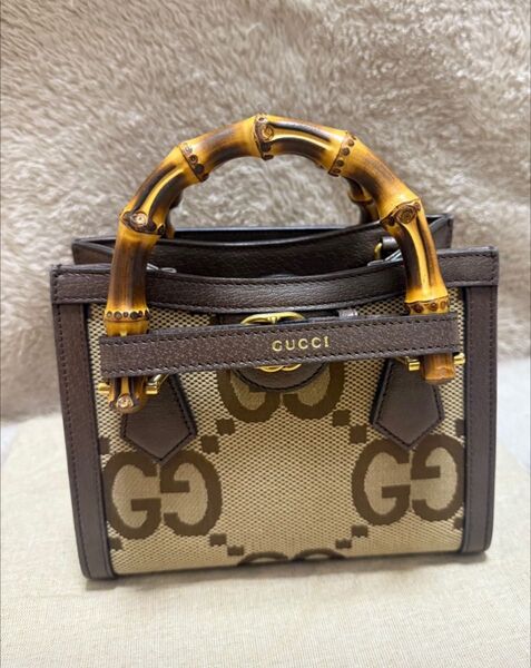★美品★GUCCI グッチダイアナスモールジャンボGGトートバッグ