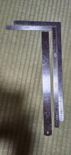 ステンレス定規 L字定規2個、30cm定規1個 セット