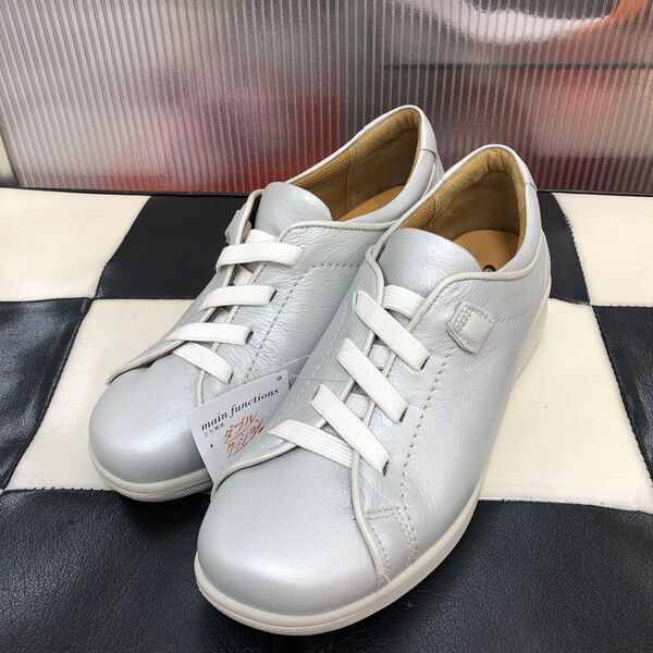 新品 新品 24.5 ㎝ 3E 日本製 本牛革 スポルス カジュアル シューズ 軽量