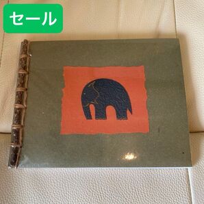ゾウの表紙の手作り風デザインノート お土産 海外