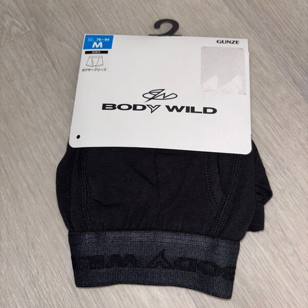 綿混 ボディワイルド BODY WILD 黒 M 前開き ボクサーブリーフ