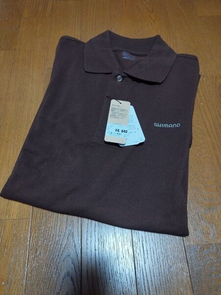 シマノ プレステージ ポロシャツ SH-002V(ブラウン) 2XL