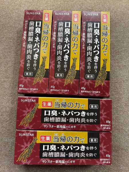 サンスター歯磨き粉 当帰の力 薬用ハミガキ5個セット