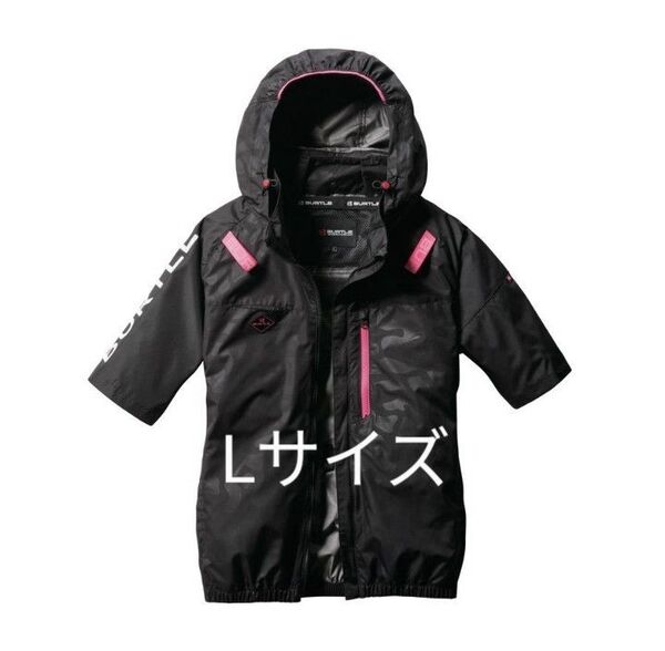 バートル AC2066 L 半袖 空調服 限定カラー カモフラブラック サイドファン BURTLE エアクラフト半袖ブルゾン