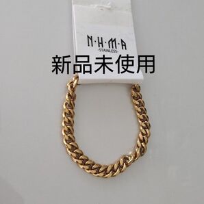 【新品未使用】喜平チェーン ブレスレット ゴールド ステンレス 19センチ
