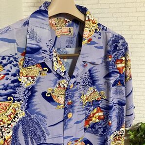 アロハシャツ 和柄 神輿 祭り レーヨン