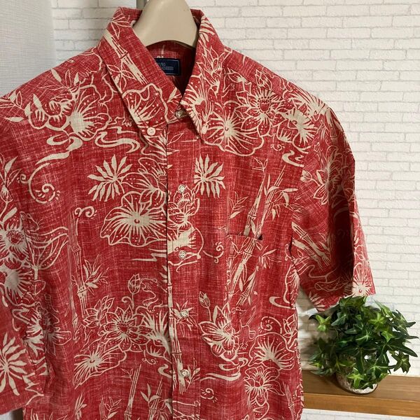 REYN SPOONER レインスプーナー アロハシャツ 和柄 リバースプリント ボタンダウンシャツ BDシャツ 鼠 ねずみ