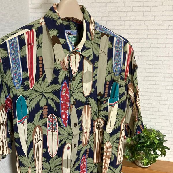 80s 90s REYN SPOONER レインスプーナー アロハシャツ ダイヤモンドヘッドタグ ハワイ製 USA製 ヴィンテージ