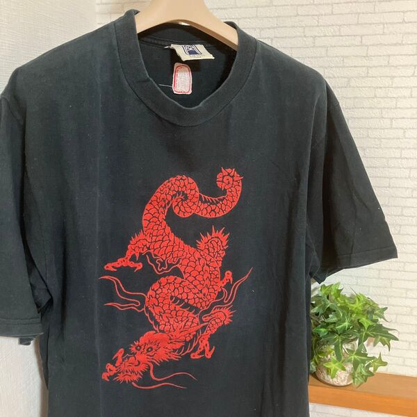 90s 00s 空 KU USA Tシャツ 和柄 竜 龍 ドラゴン USA製 アメリカ製 ヴィンテージ ビンテージ