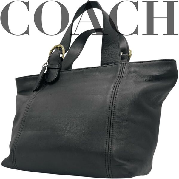 OLD COACH オールドコーチ ハンドバッグ トート レザー 黒 肩掛け◎