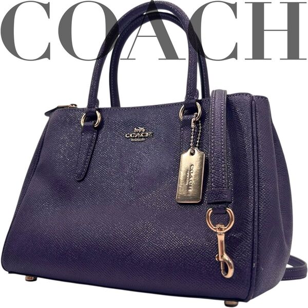 COACH コーチ ショルダーバッグ 2way レザー ゴールドロゴ 斜め掛け◎