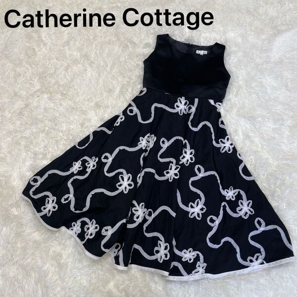 Catherine cottage キャサリンコテージ ドレス ワンピース ノースリーブ ドッキングワンピース 発表会 リボン