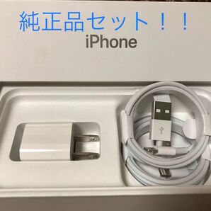 iPhone充電器 ライトニングケーブル 2本 1m 純正品アダプタセット