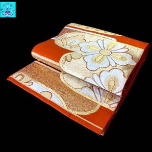 【美品】 六通柄袋帯 華エ霞文様 金糸 黒留袖 色留袖 訪問着 振袖 フォーマル