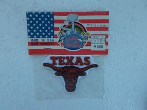 TEXAS テキサス 闘牛 牛 デザイン ワッペン/パッチ 刺繍 闘牛 ロデオ アメリカ ビンテージ 海外 おしゃれ USA 393