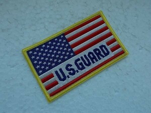 ミリタリー 星条旗 U.S. GUARD ワッペン アメリカ USA 英語 国旗 ワッペン/パッチ カスタム 古着 ジャケット ネームシップ 刺繍 396