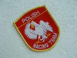 POLISH RACING TEAM 鳥 鷲 エンブレム ポーランドレーシングチーム ロゴ 車 バイク 自動車 ワッペン/パッチ USA アメリカ ビンテージ409