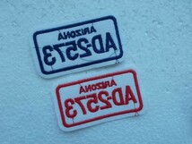 (2枚セット)ナンバープレート サインボード『AD-2573』 アリゾナ 刺繍 ニューヨーク ワッペン/USA アメリカ 70s おしゃれ 415_画像5