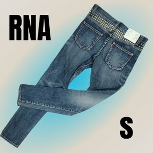 RNA スタッズサルエルスキニーデニム ジーンズ M メンズ デニムパンツ ジーンズ