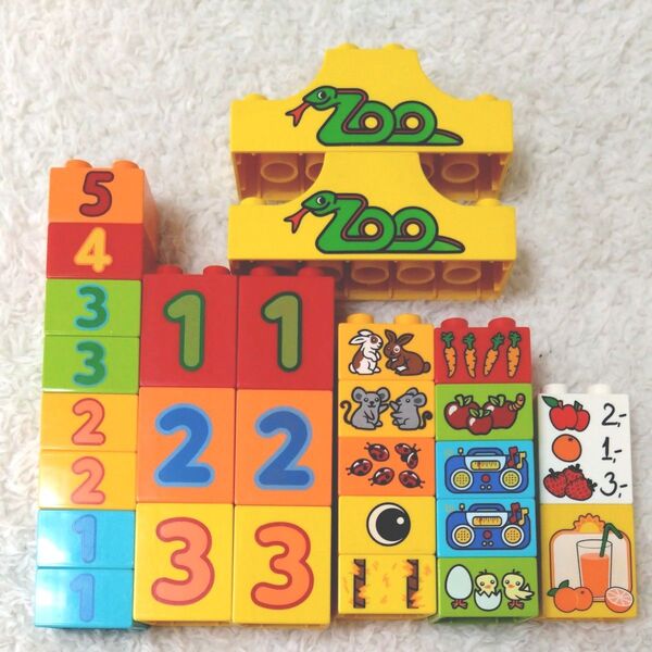 LEGO レゴ デュプロ プリントブロック 28個 数字 知育 ブロック