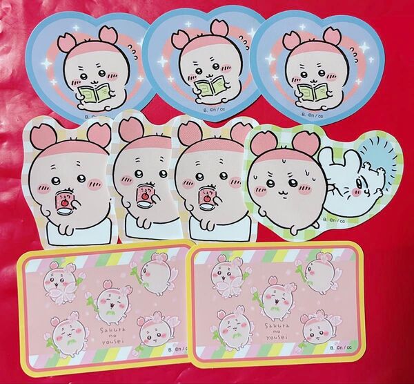 ちいかわ ダイカットステッカー5 古本屋 カニちゃん モモンガ