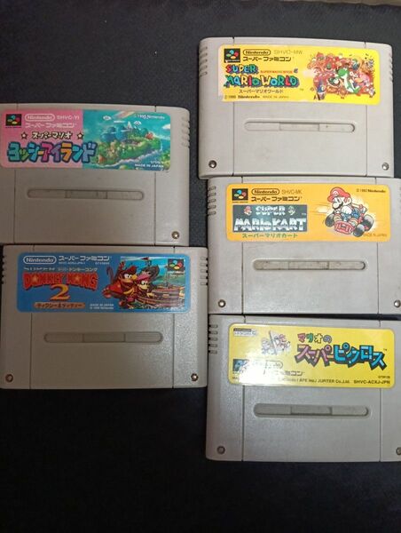 SFC スーパーマリオワールド マリオカート ヨッシーアイランド マリオのスーパーピクロス スーパードンキーコング2
