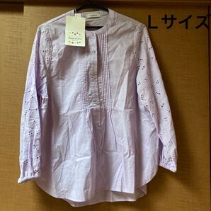 hareiro ブラウス パープル 刺繍 未使用