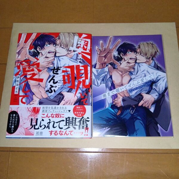 アニメイト特典付き 新刊BLコミック 奥まで覗いてぜんぶ愛して 伊佐治どろ