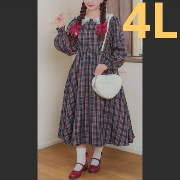 キティ チェック柄ワンピース サンリオ 青木美沙子 しまむら コラボ レース