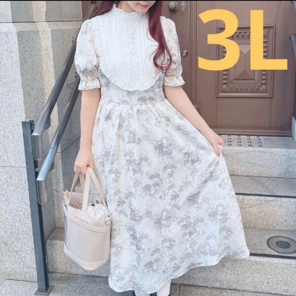 ワンピース トワルドジュイ シルバー ホワイト 青木美沙子 しまむら コラボ