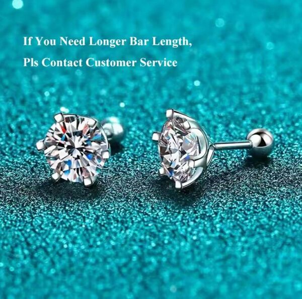 【AAA級モアッサナイトピアス4㎜ 0.3ct】アレルギー対応 silver925 刻印 GRA証明カード ケース クロス