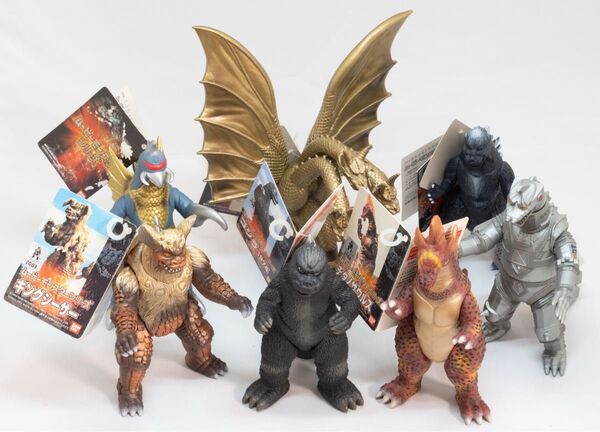 ソフビ当時モノ★ムービーモンスターシリーズ ゴジラ1974 メカゴジラ1975 チタノザウルス他 7体セット