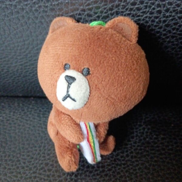 LINE TOWN ブラウン ぬいぐるみ マスコット キーホルダー