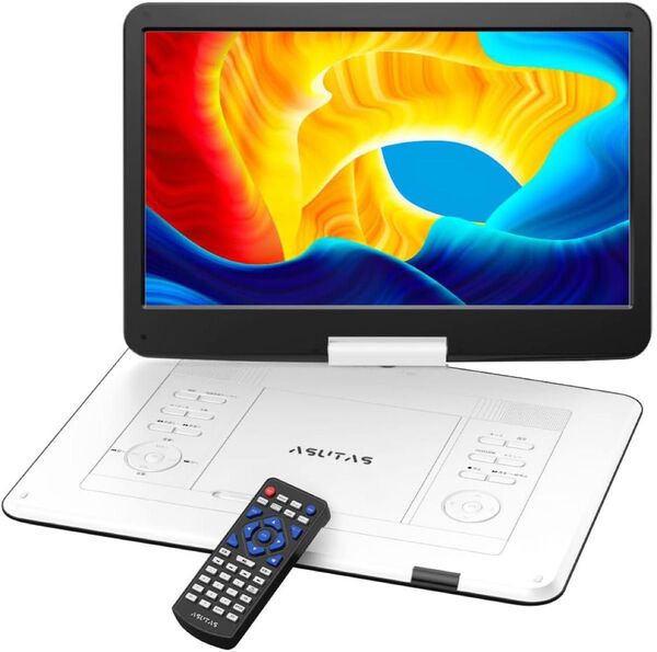 大特価!ポータブルdvdプレーヤー 17.9型 液晶 14インチ超大画面 内蔵ダブルスピーカー 5000mAh大容量充電式バッテリ