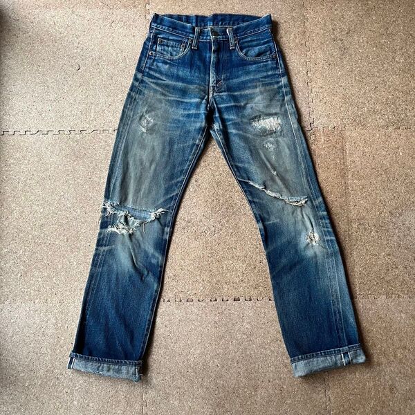 鬼ヒゲ・ハチノス・ビンテージ90s【 オリゾンティ期Denimドゥニーム・ジーンズ】w26 デニムパンツ