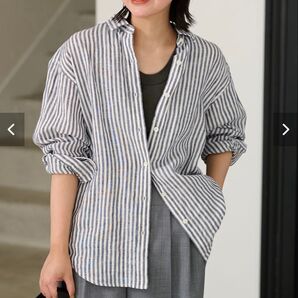 FRAMeWORK フレームワーク フレンチリネンレギュラーカラーシャツ 24SS