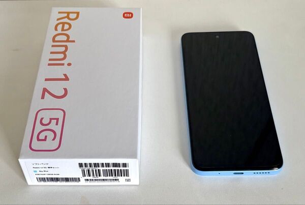 中古美品 Redmi 12 5G 6.8インチ メモリー4GB ストレージ128GB スカイブルー A401XM