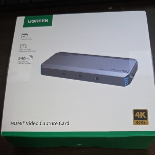 UGREEN 4K@60Hz HDMI キャプチャーボード パススルー機能 1080P@240Hz