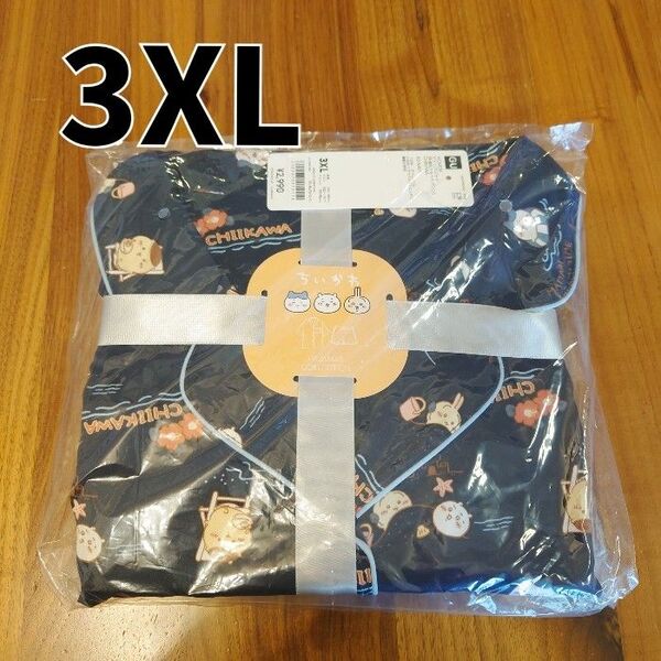 【3XL】GU ジーユー ちいかわ サテンパジャマ 半袖 ショートパンツ