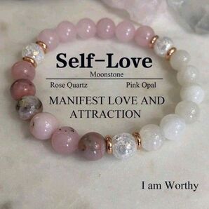 Self-Love ブレスレット ローズクォーツ ピンクオパール ムーンストーン