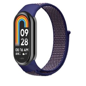 Xiaomi Smart Band 9 8 ネイビー ベルト バンド ナイロン ストラップ スポーツバンド ナイロンベルト